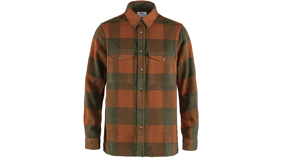 Fjallraven Canada Shirt - Mens, Autumn Leaf/Laurel Green, Small,mall, F90631-215-625-S