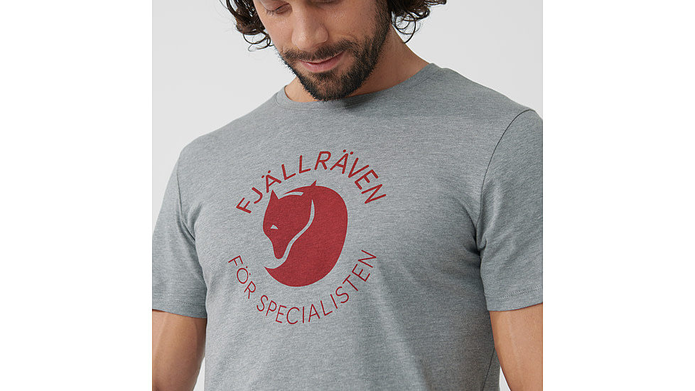 Fjallraven Fox T-shirt - Mens, Grey Melange, Extra Large, F87052-051-XL