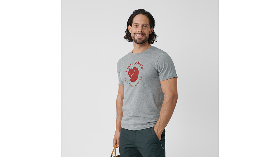 Fjallraven Fox T-shirt - Mens, Grey Melange, Extra Large, F87052-051-XL