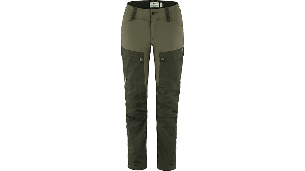 Fjallraven Keb Trekking Trousers - Womens, Regular Inseam, Green Camo/Laurel Green, 48/Regular, F86706-626-625-48/R