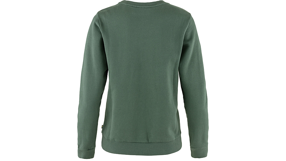 Fjallraven Logo Sweater - Womens, Large, Deep Patina/Misty Green, F84143-679-674-L