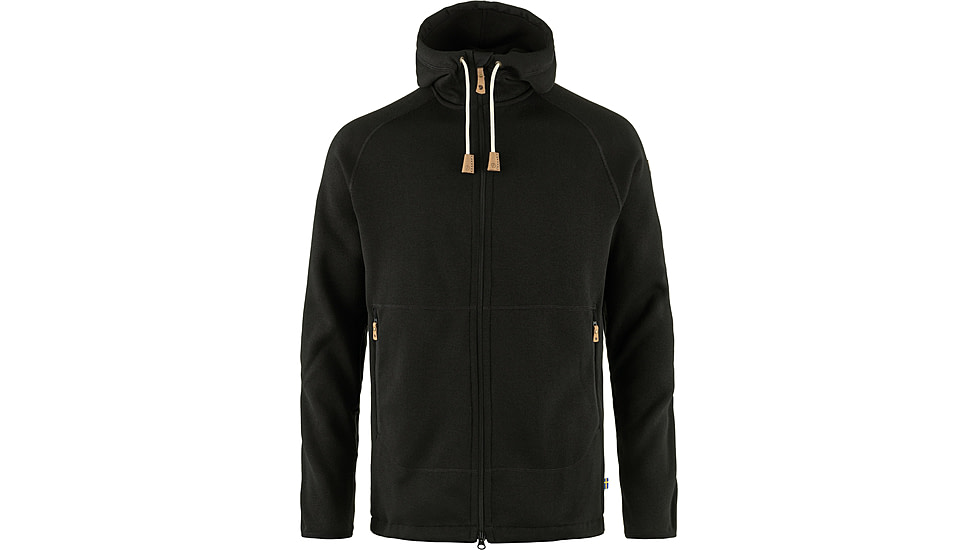 Fjallraven Ovik Fleece Hoodie - Mens, Black, Medium, F82252-550-M
