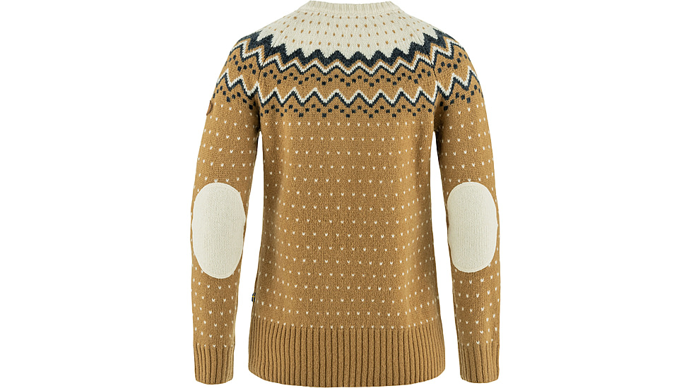 Fjallraven Ovik Rib Sweater - Womens, Buckwheat Brown-Chalk White, Extra Small, F89941-232-113FR-XS