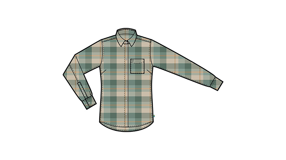 Fjallraven Singi Fjall Shirt - Womens, Patina Green/Chalk White, Medium, F86988-614-113-M