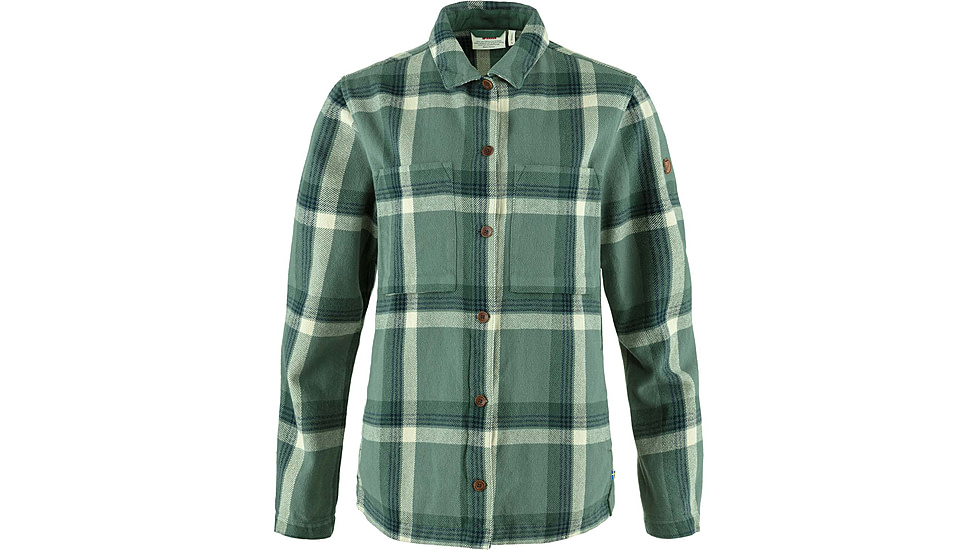Fjallraven Singi Flannel Overshirt - Womens, Patina Green/Deep Patina, Extra Large, F86986-614-679-XL