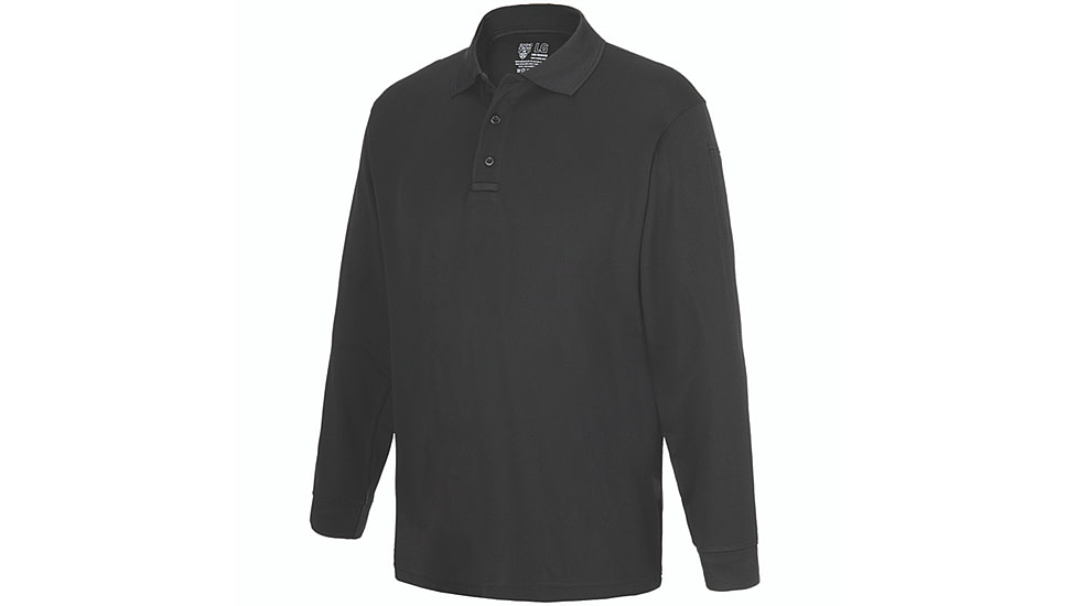 Flying Cross Long Sleeve Impact Polo Shirt - Men's, Black, Extra Large, 322110XLARGENA