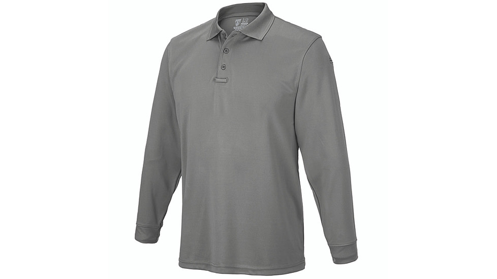 Flying Cross Long Sleeve Impact Polo Shirt - Men's, Gray, Medium, 322101MEDIUMNA