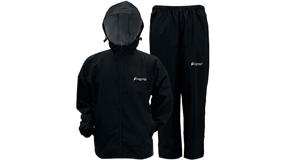 Frogg Toggs Mens Vapor Rain Suit Black Md/lg
