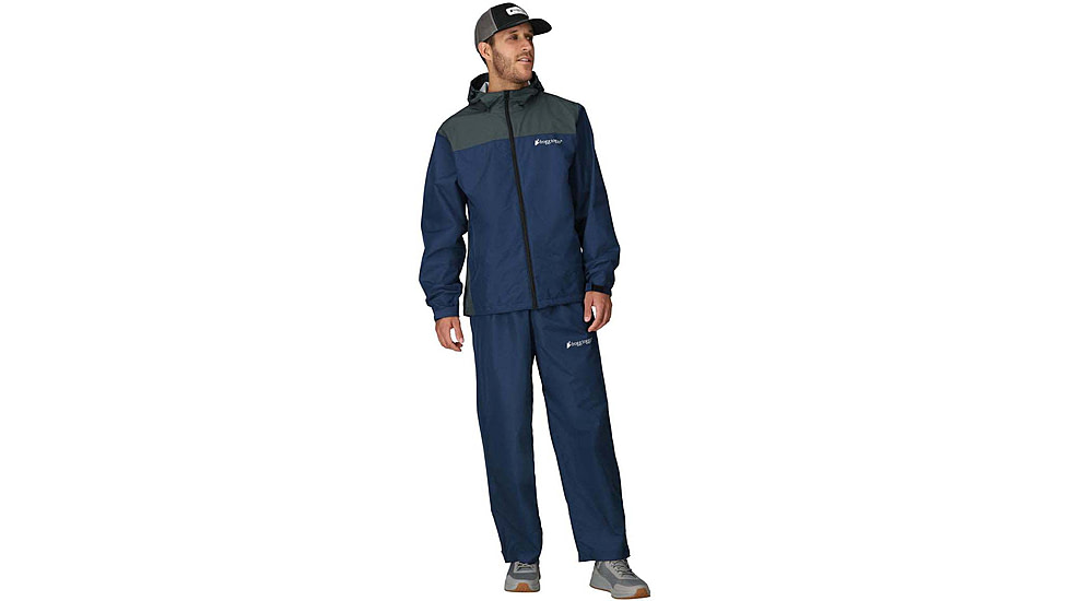 Frogg Toggs Mens Vapor Rain Suit Blue &amp; Gray Md/lg