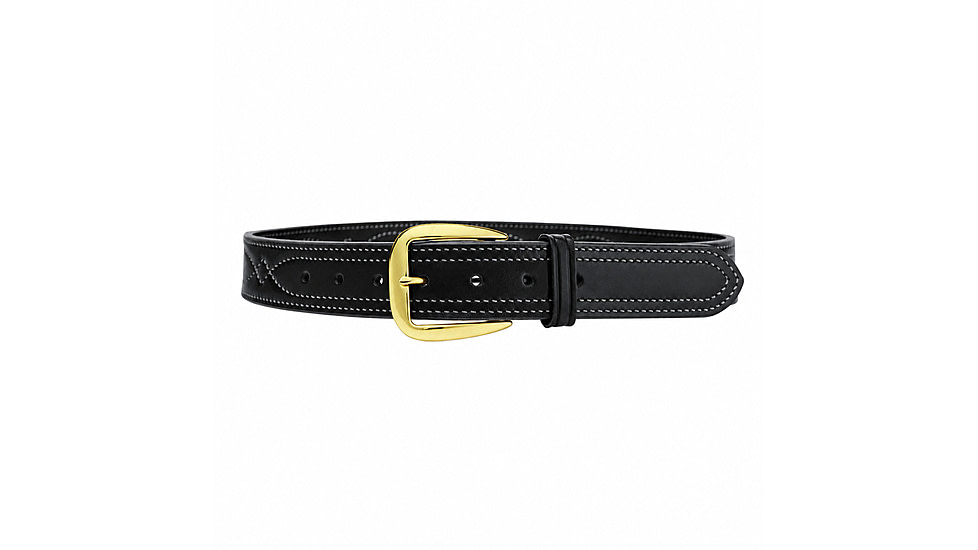 Galco CB7 1 1/2in Fancy Stitch Contour Holster Belt, Black, 32in, CB7-32B