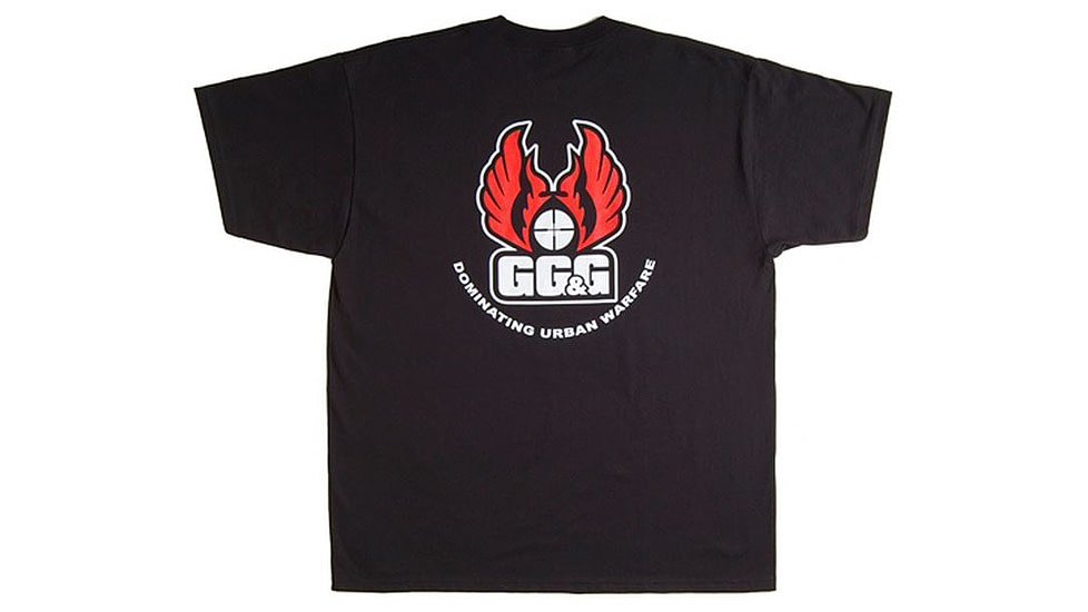 GG&amp;G Mens Short Sleeve Logo T-Shirt,Medium,Black GGG-7101