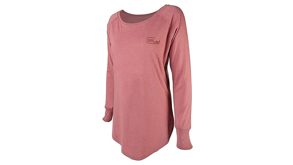 Glock Girl Confidence Long Sleeve Cotton/Polyester/Rayon Tunic - Womens, Large, Blush, AP960347