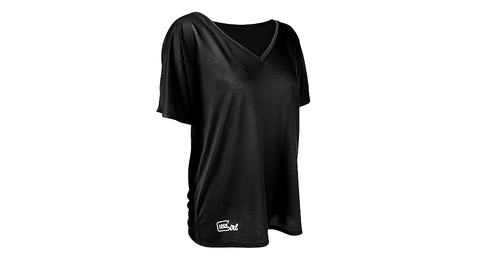 Glock Girl Relaxed  V-Neck T-Shirt - Women's, Black, Medium, AP960351