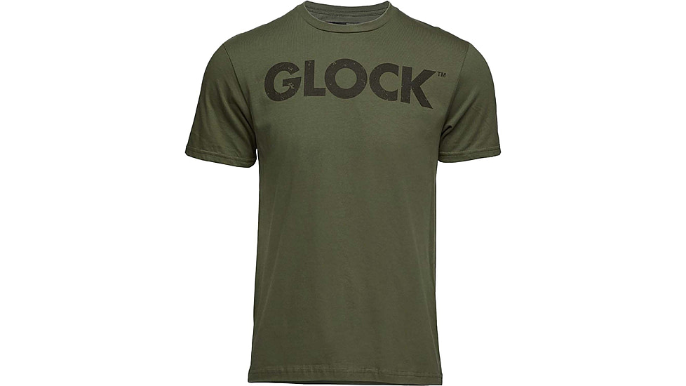 Glock Caliber Tee, Military Green Ringspun Cotton, Short Sleeve, Medium, AP96157