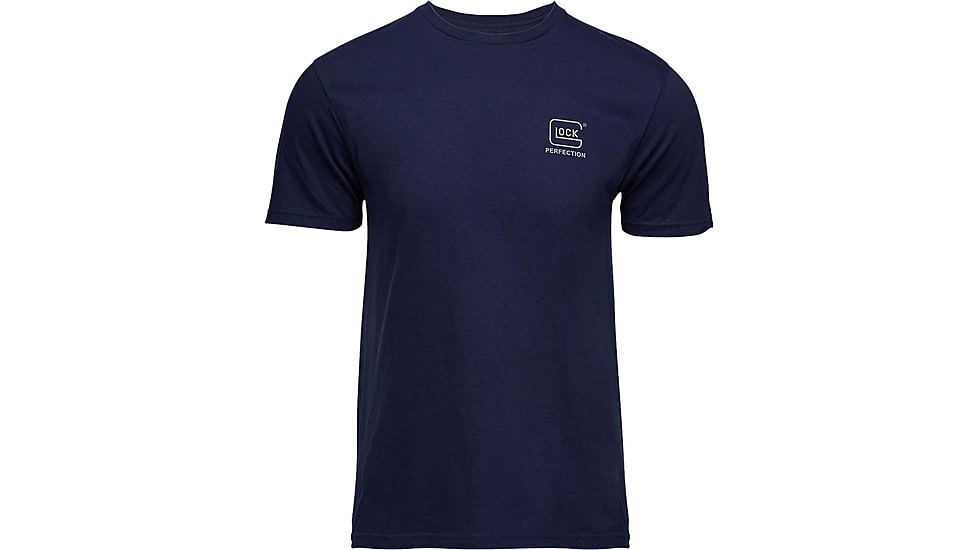 Glock Glock Strong Tee, Navy Ringspun Cotton, Short Sleeve, Large, AP96195