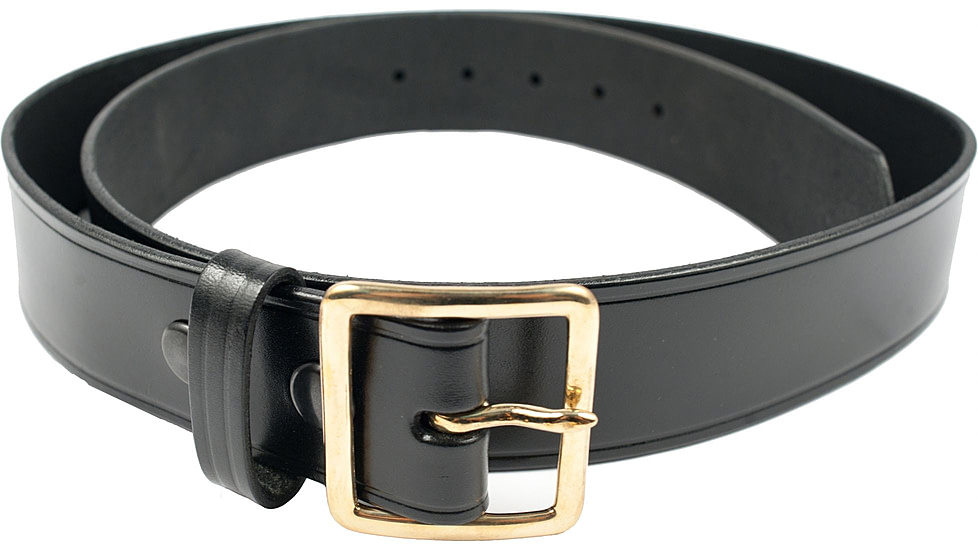 Gould &amp; Goodrich Pants Garrison Belt, 38, Brass Buckle, Black, B52-38BR