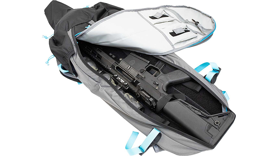 Grey Ghost Gear Apparition Short Barreled Rifle Bag, Black/Cayan Zips, GTG5874-2-49