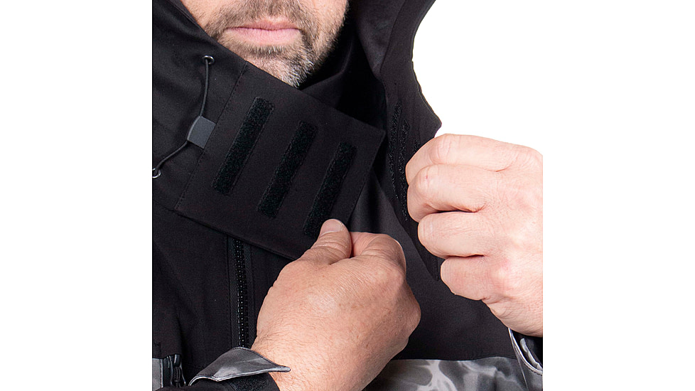 Habit Anglers Bluff Rain Jacket, Habit Gray Waves/Black, Extra Large, RS10032-O-8-6-XL-4G5
