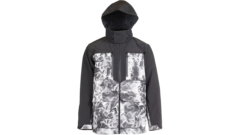 Habit Anglers Bluff Rain Jacket, Habit Gray Waves/Black, Extra Large, RS10032-O-8-6-XL-4G5