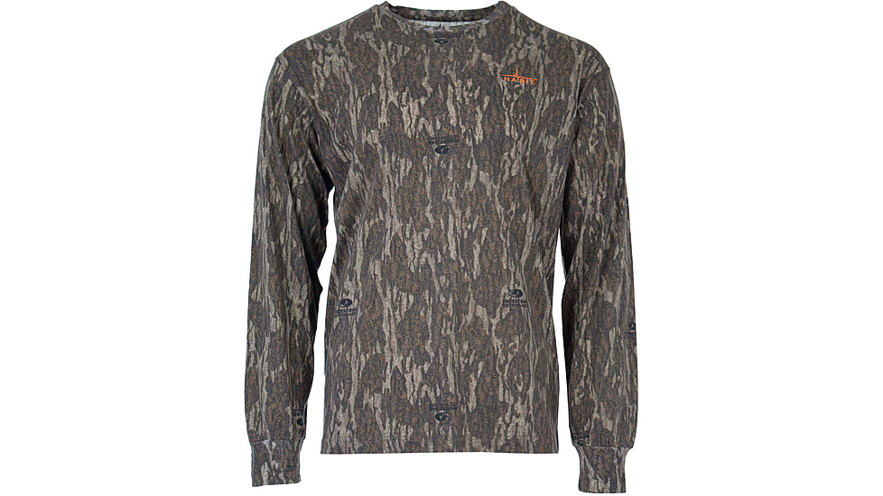 Habit Bear Cave Camo LS T-Shirt - Mens, 2XL, Mossy Oak Bottomland, TS10006-014-2X