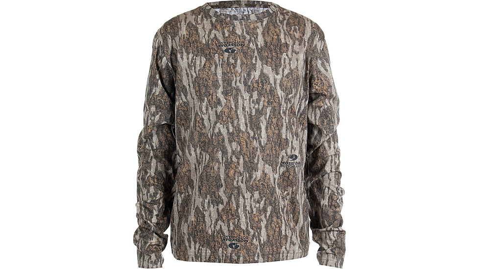 Habit Youth Bear Cave Long Sleeve Camo Tee - Boy's, Small, Mossy Oak New Bottomland, 1409643