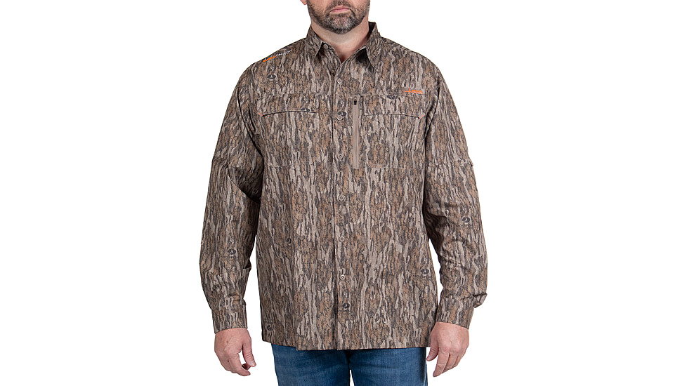 Habit Hatcher Pass Camo Guide Long Sleeve Shirt - Mens, Mossy Oak New Bottomland, 4XL, TS1477-014-4X
