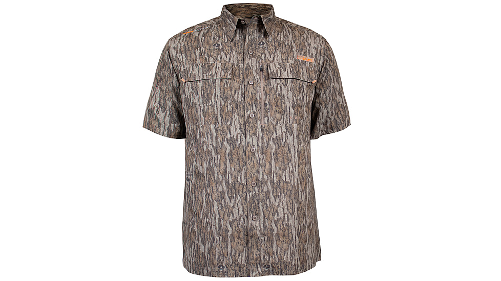 Habit Hatcher Pass Camo Guide Short Sleeve Shirt - Mens, Mossy Oak New Bottomland, Small, TS1476-014-S