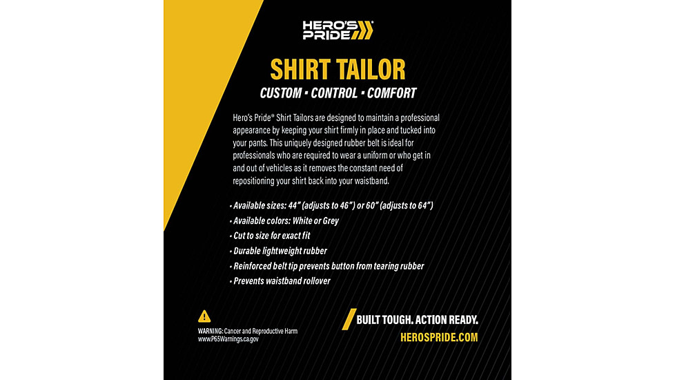 HEROS PRIDE Shirt Tailor Rubber Belt, Gray - 9074B44