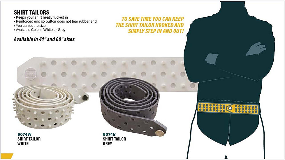 HEROS PRIDE Shirt Tailor Rubber Belt, Gray - 9074B44