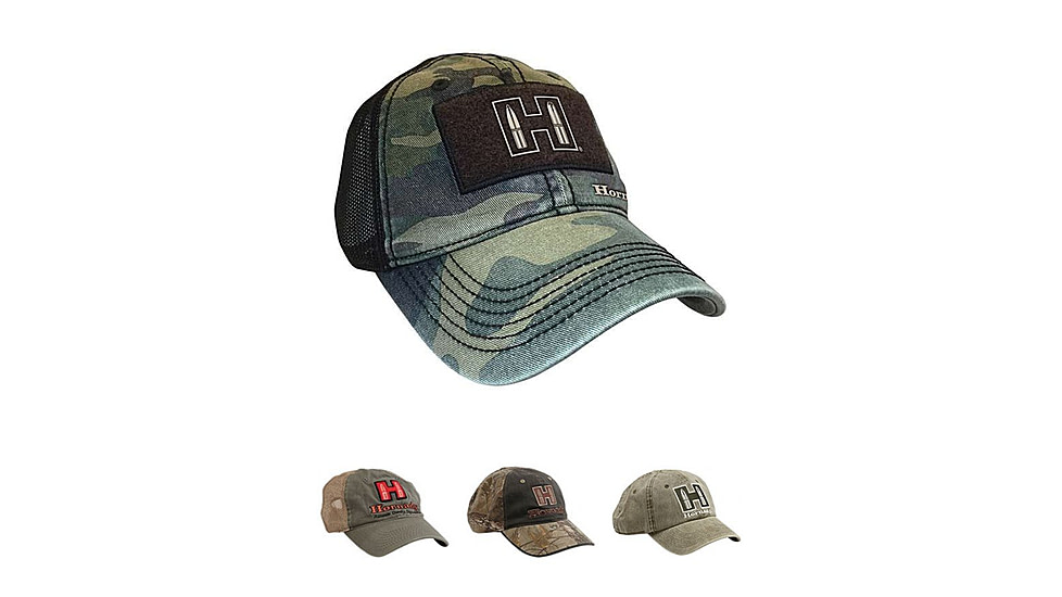 Hornady Logo Cotton Cap, Camo, OD Green/Tan, Real Tree Camouflage, Sage Green