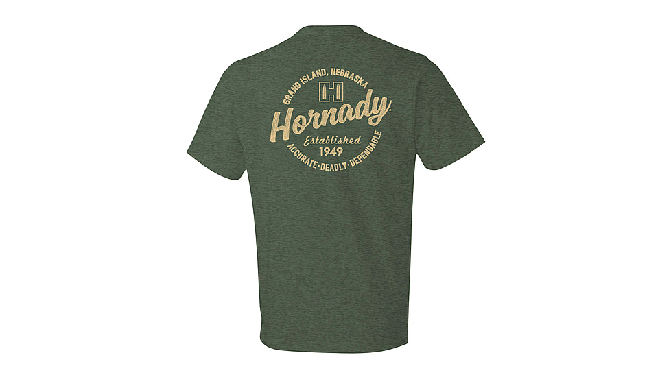 Hornady Logo Stamp T-Shirt - Mens, Military Green, Medium, 31432