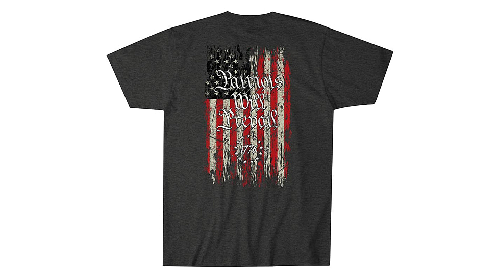 HOWITZER Patriots Prevail S/S Tee - Mens, Charcoal Heather, Large, CV7127-CHHE-L