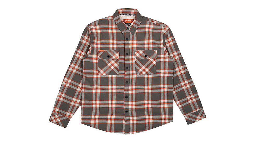 HOWITZER Verdun L/S Flannel - Mens, Dark Grey, Large, 371WV076-DKGY-L