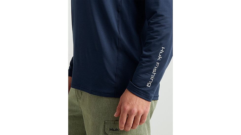 HUK Performance Fishing A1A Performance Crew - Mens, Naval Academy, Medium, H1200575-413-M