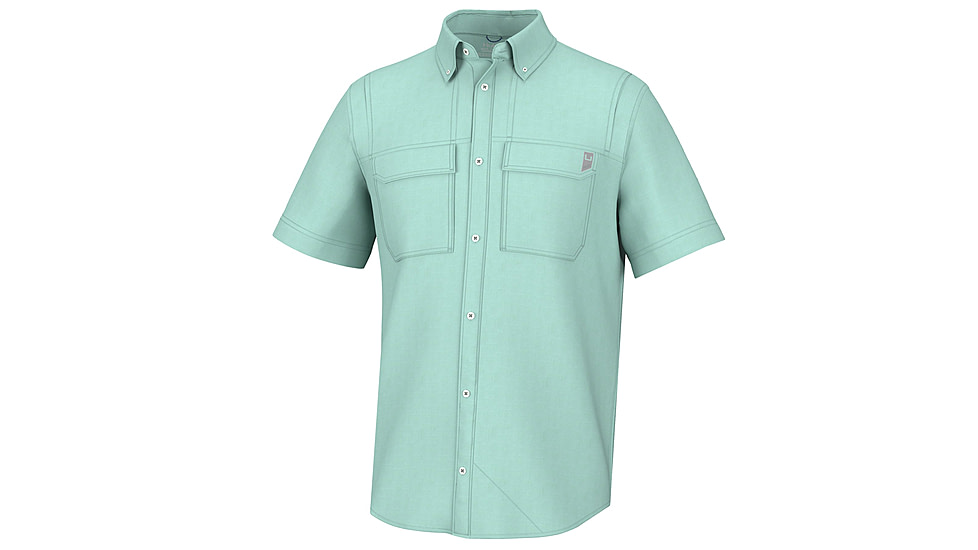 HUK Performance Fishing Back Draft SS Shirt - Mens, Eggsheel Blue, M, H1500183-494-M