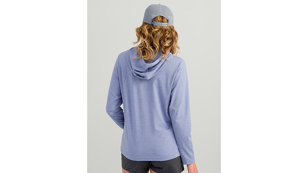 HUK Performance Fishing Coldfront Pullover Hoodie - Womens, Lghtng Sky Hthr, Large, H6130023-463-L
