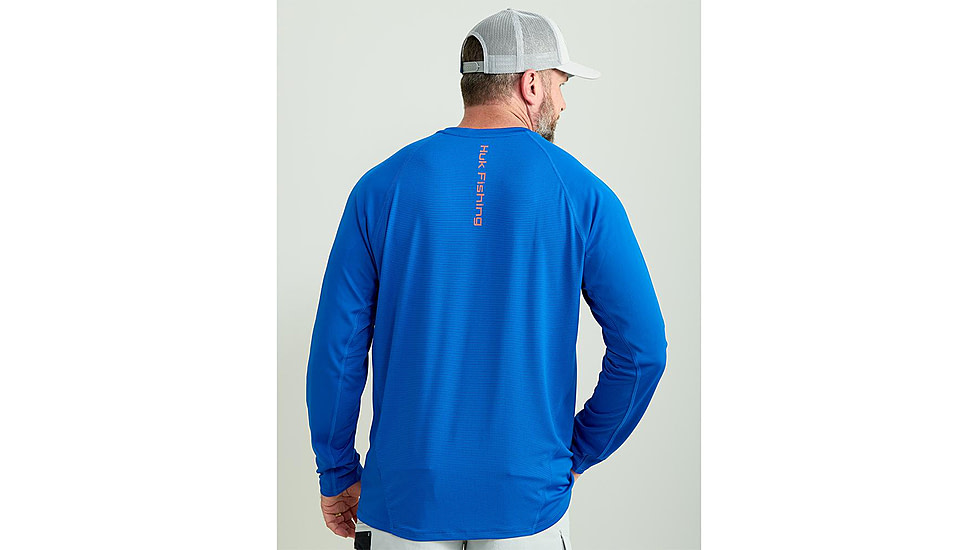 HUK Performance Fishing Huk Icon Crew Long Sleeve Shirt Fresh Salmon XL E13EC917, ATH1200573460M