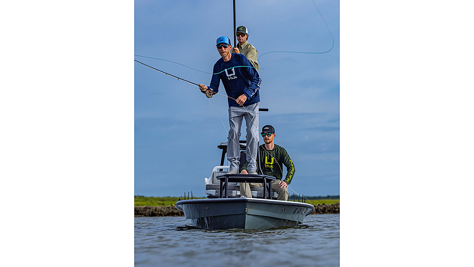 HUK Performance Fishing Huk Icon Crew Long Sleeve Shirt Naval Academy 2XL C98F4773, ATH1200573413M