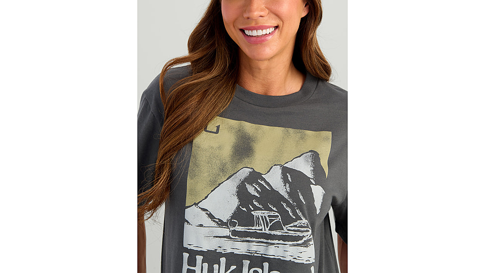 HUK Performance Fishing Huk Island T-Shirt - Womens, Short Sleeve, Volcanic Ash, Medium, H6100104-013-M