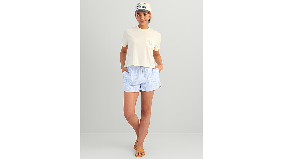 HUK Performance Fishing Huk Tight Lines Pkt T-Shirt - Womens, Egret, Small, H6100108-106-S