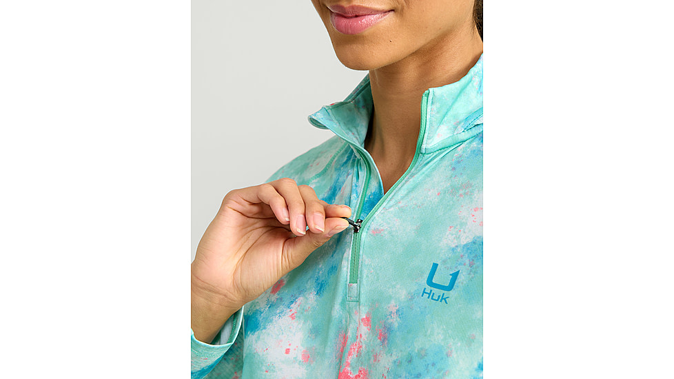 HUK Performance Fishing Icon Performance Hoodie - Womens, Bermuda, Extra Large, H6120171-373-XL