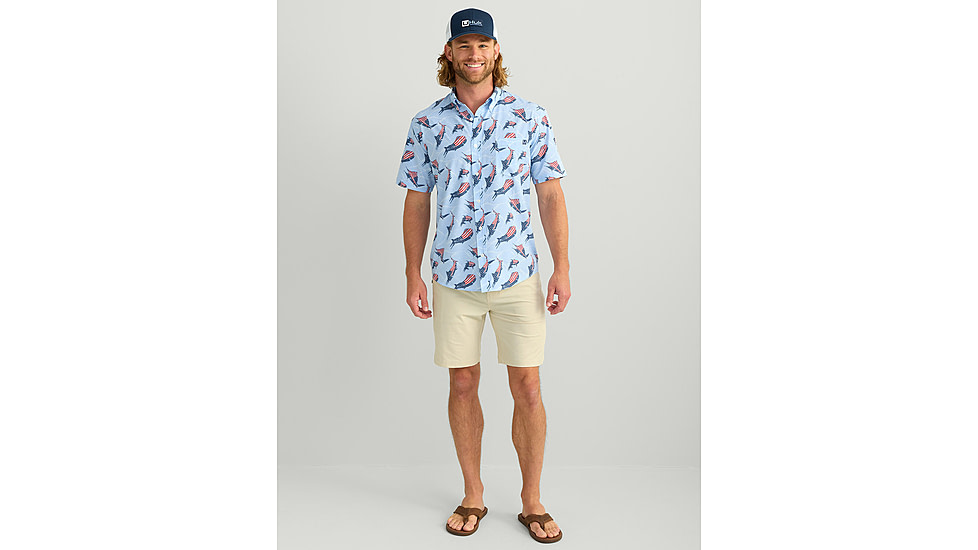 HUK Performance Fishing KC Kona Button-Down Shirt - Mens, Windsurfer, Large, H1500192-454-L
