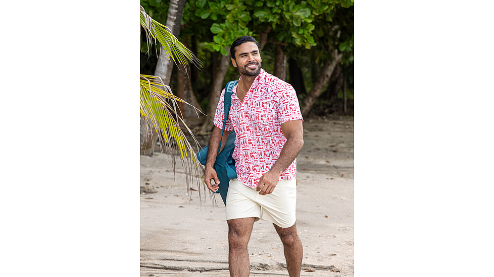 HUK Performance Fishing Kona Printed Short Sleeve Shirt - Mens, Channel Marker2, Extra Large, H1500212-625-XL