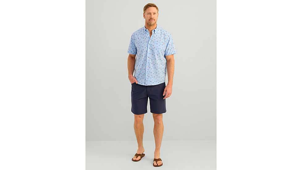 HUK Performance Fishing Kona Printed Short Sleeve Shirt - Mens, Windsurfer, Small, H1500212-454-S