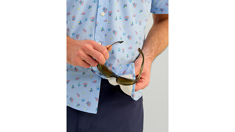 HUK Performance Fishing Kona Printed Short Sleeve Shirt - Mens, Windsurfer, Small, H1500212-454-S