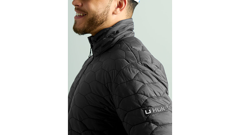 HUK Performance Fishing Scale Jacket - Mens, Black, Extra Large, H4000156-001-XL