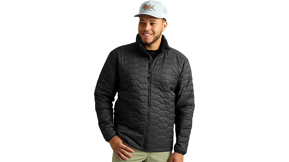 HUK Performance Fishing Scale Jacket - Mens, Black, Extra Large, H4000156-001-XL