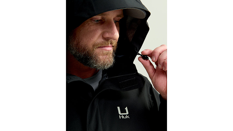 HUK Performance Fishing Storm Jacket - Mens, Black, Extra Large, H4000159-001-XL