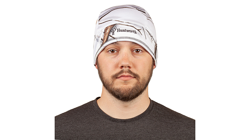 Huntworth Carthage Lined Waterproof Performance Fleece Beanie Hat - Mens, Snow Camo, Large, E-5593-30SCB-M/L