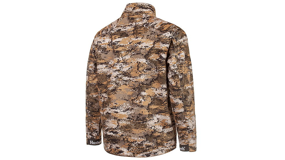 Huntworth Elkins Mid Weight Windproof Soft Shell Jacket Grid Fleece Interior - Mens, Disruption, Large, E-9501-DC-L